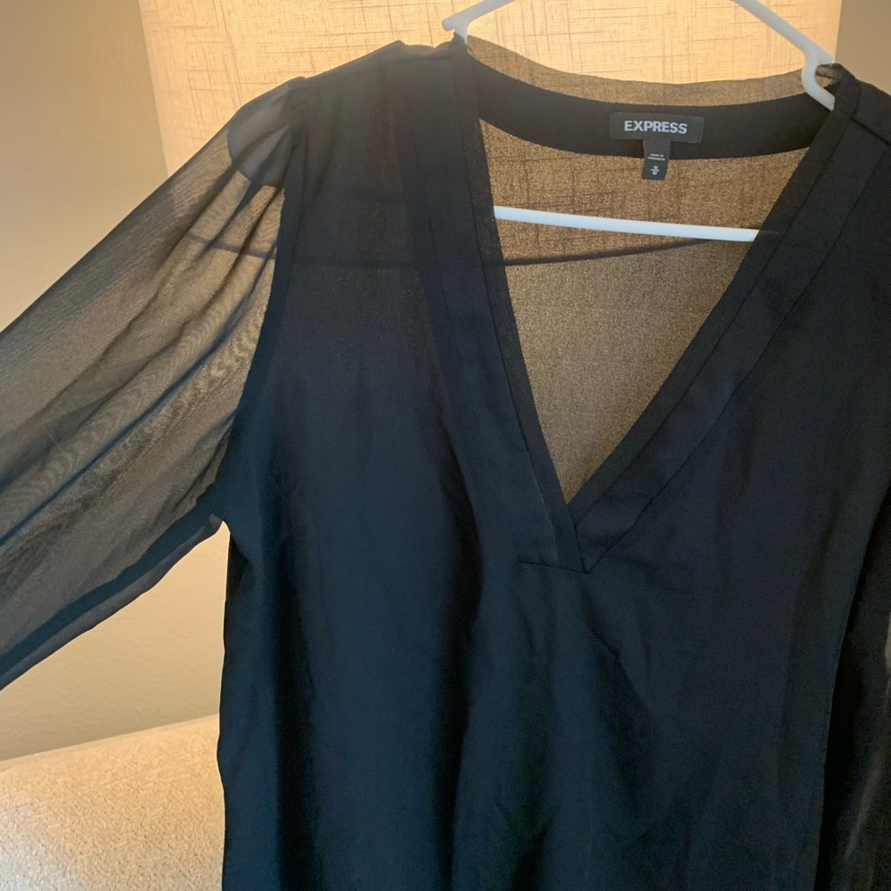 Express long sleeve black shirt, medium